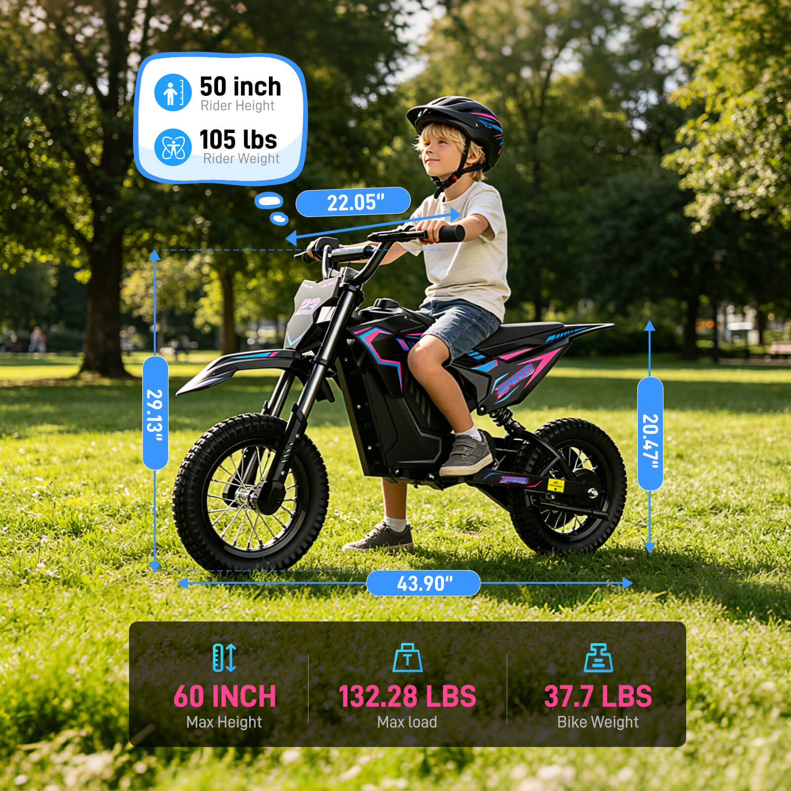 KM01 Electric Dirt Bike for Kids Ages 4-12 – 5TH WHEEL
